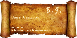 Basz Gaszton névjegykártya